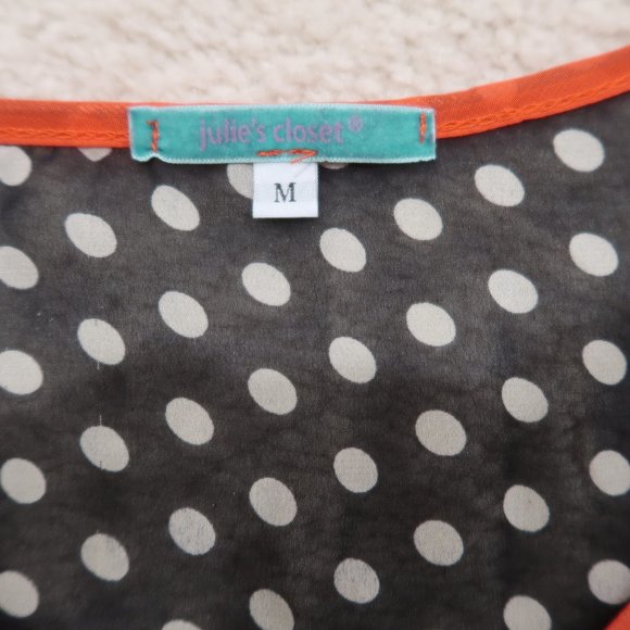 Polka Dot Sleeveless Top with Long Back Hem - Picture 7 of 7